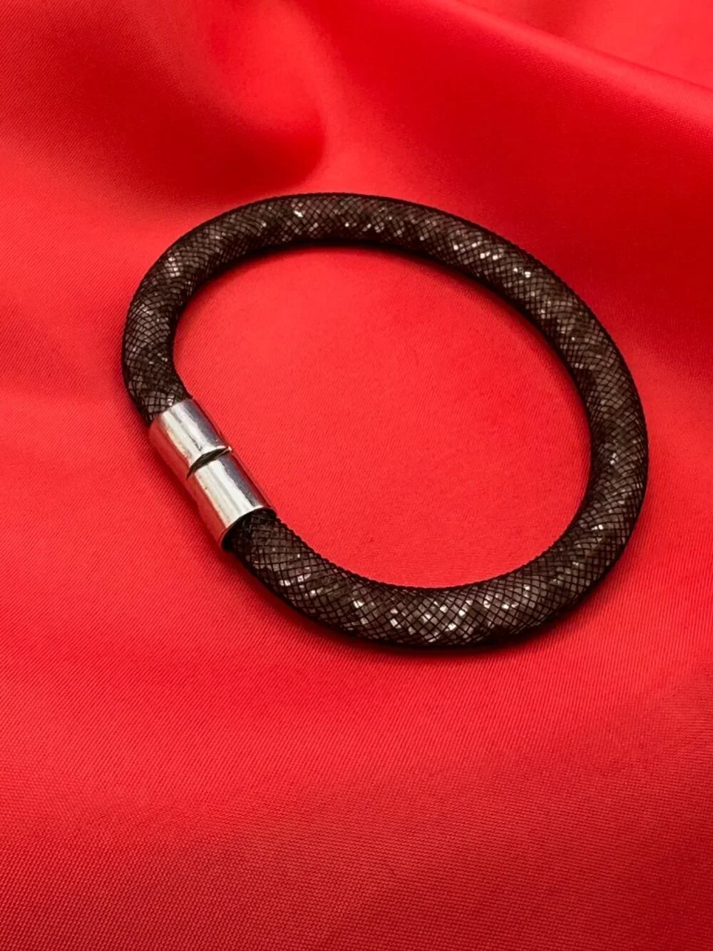 Swarovski Stardust Black Crystal Mesh Bracelet